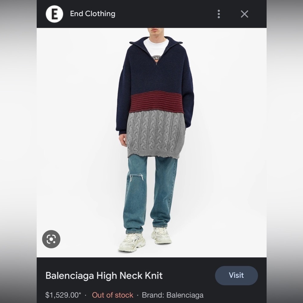 Authentic balenciaga high neck runway sweater